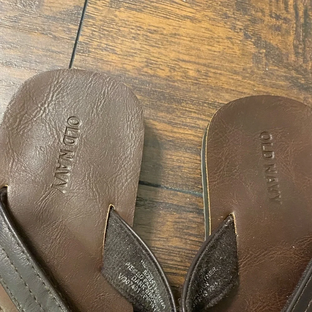 Old Navy Boys Brown Faux Leather Sandals, Size 12/13